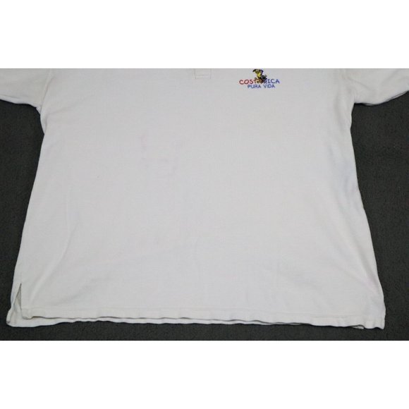 Vintage Ecological Shirt Adult 2XL XXL White Polo Golf Cost Rica Vacation Casual - Picture 3 of 11